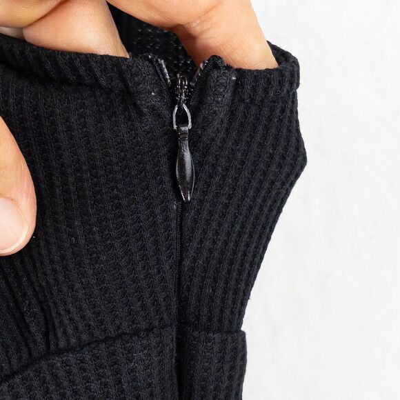 Princess Polly Dress Womens Size 2 Black Short Mini Tie Front Side Zipper - Picture 8 of 12